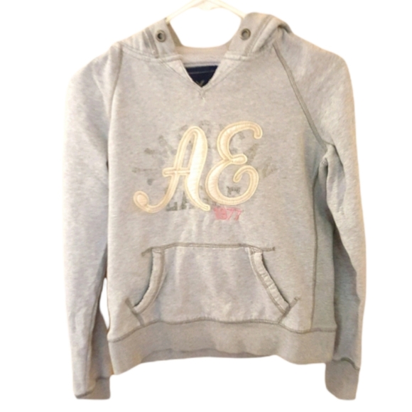 American Eagle Outfitters Tops - AMERICAN EAGLE OUTFITTERS Grey Hoodie Medium